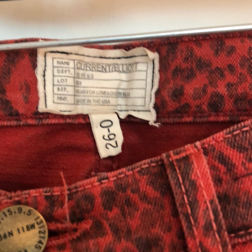 Current Elliott Red Python Printed Denim - image 3